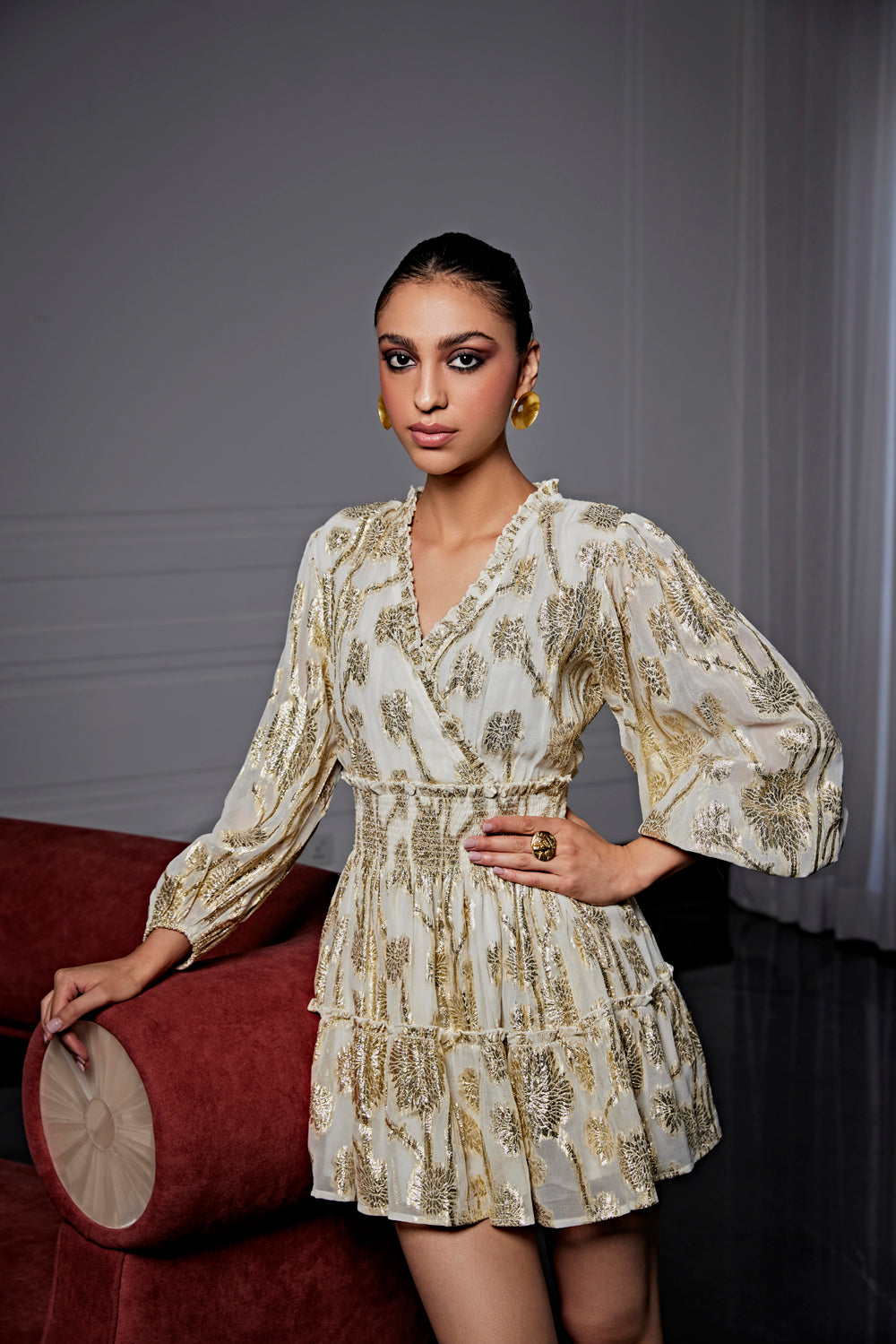 Gold Lurex Dress Kay Kay Gold Lurex Dress Kay Kay
