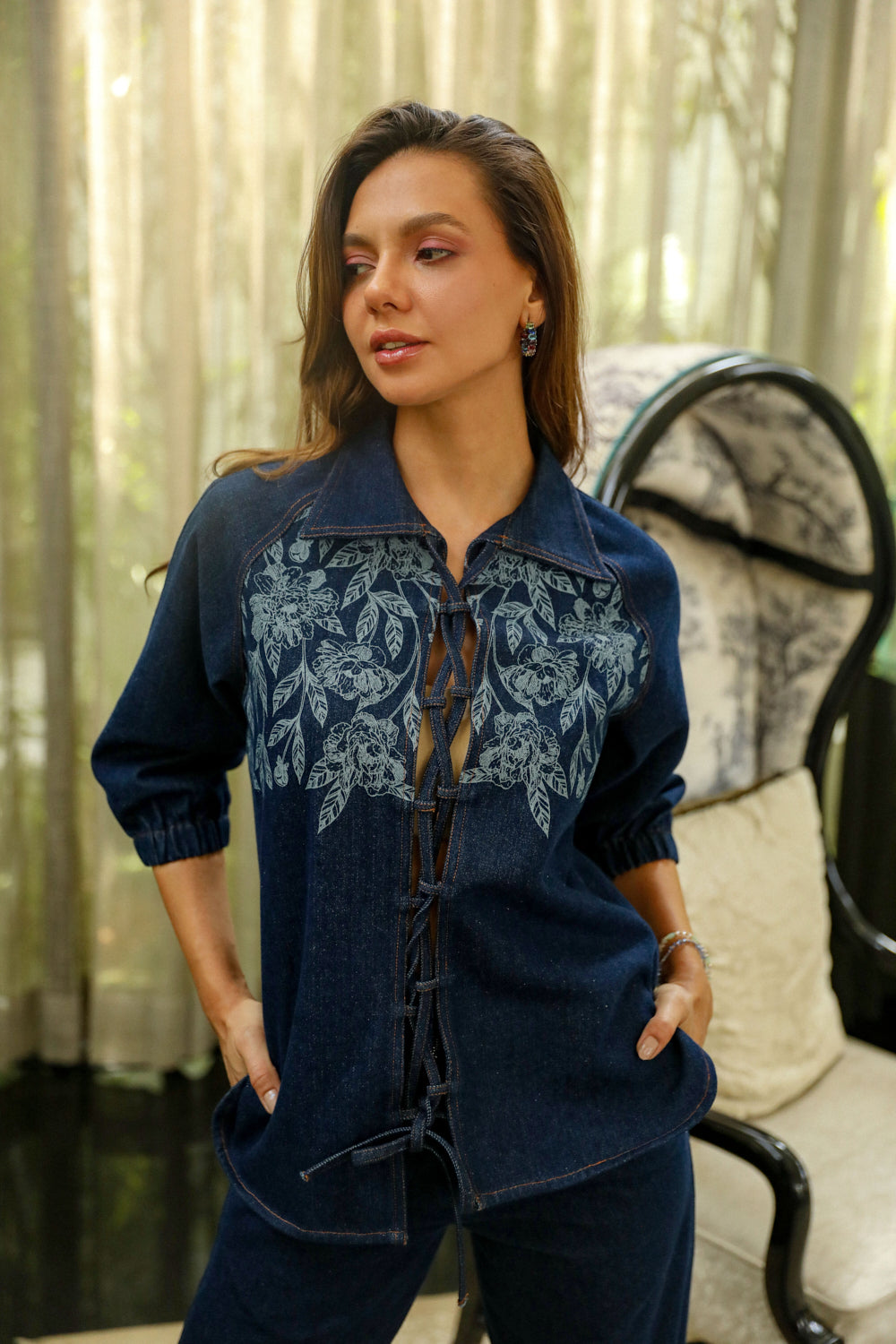 Lowis Co ord set in blue – Kay Kay