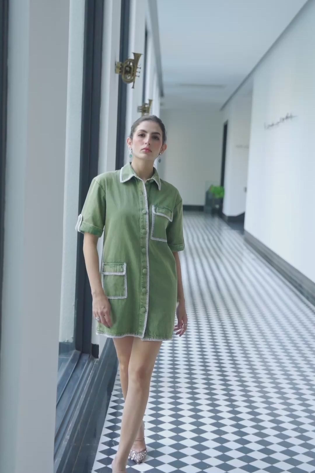 Audrey dress in green